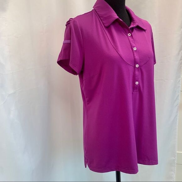 ADIDAS golf purple climalite polo shirt Sz L NWOT short sleeve bright - Picture 3 of 10